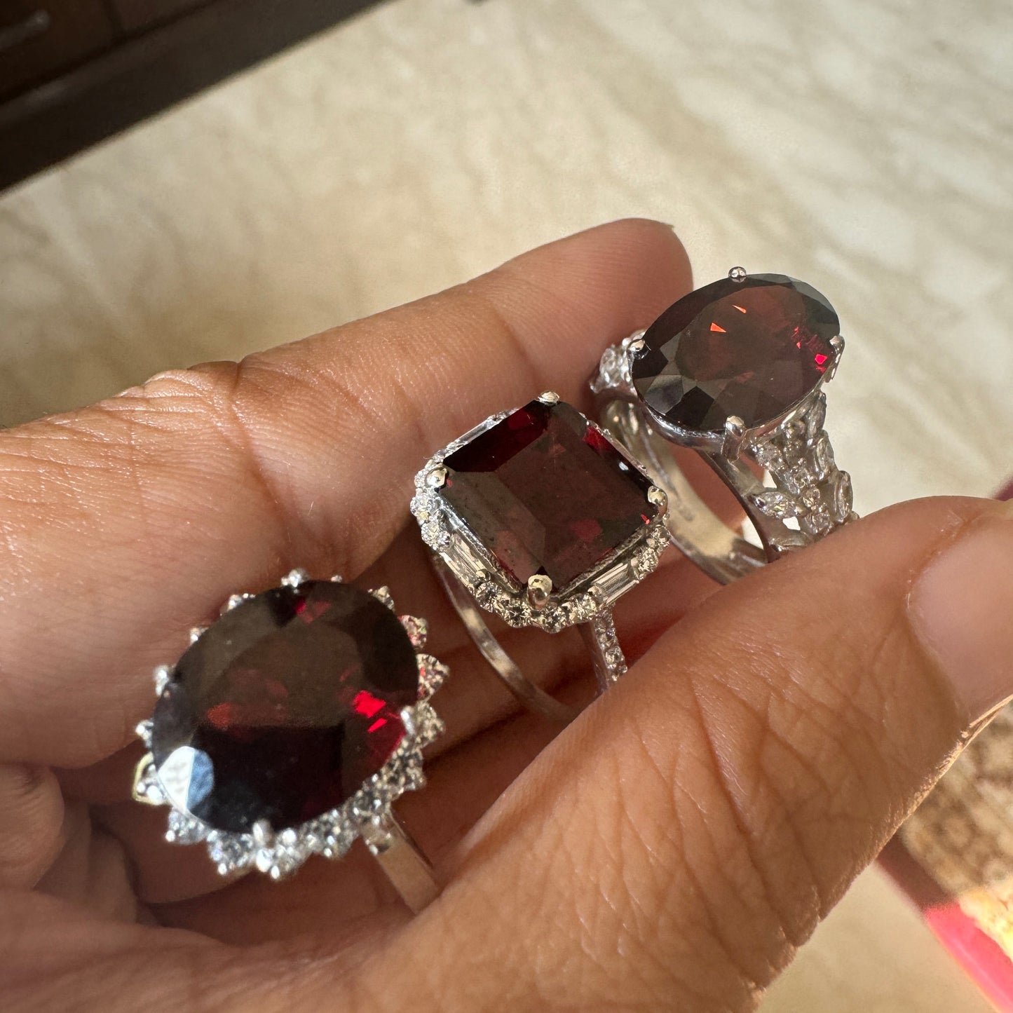 Diana Glow Natural Garnet Ring