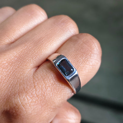 Regal Natural London Blue Topaz Men's Ring