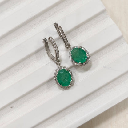 Ovelyn Natural Emerald Drop Earrings