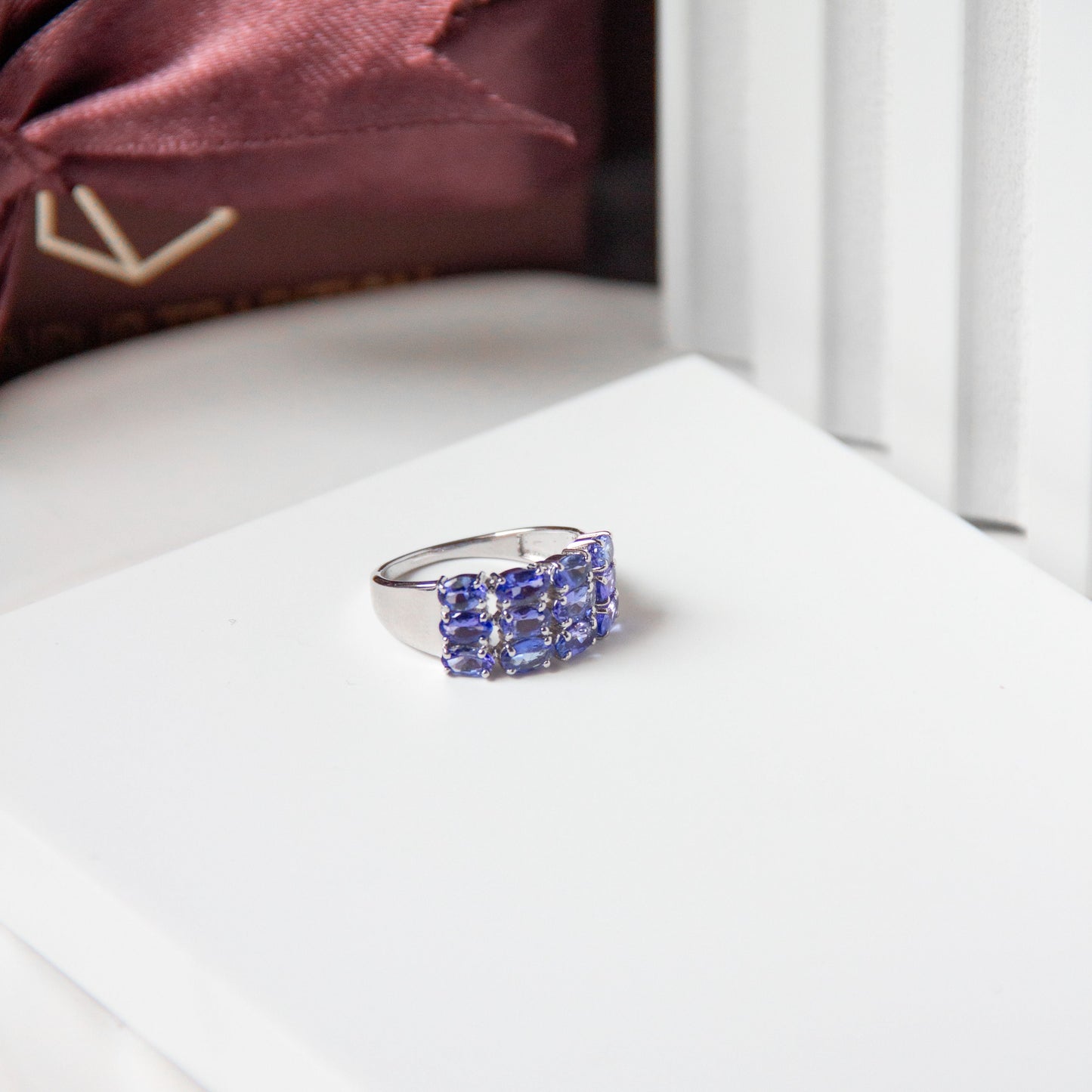 Clustered Natural Tanzanite Nest Ring