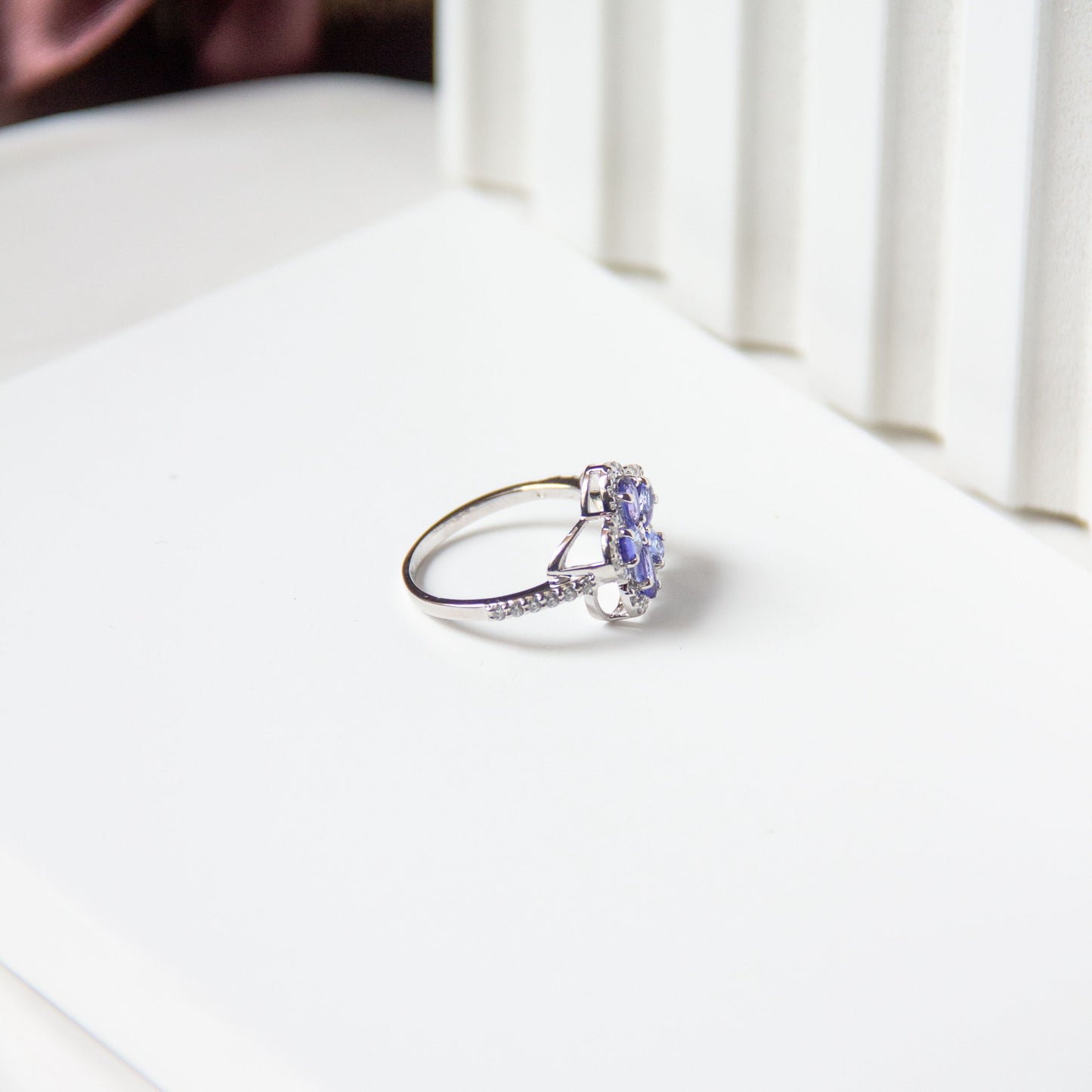 TanzBloom Natural Tanzanite Silver Ring