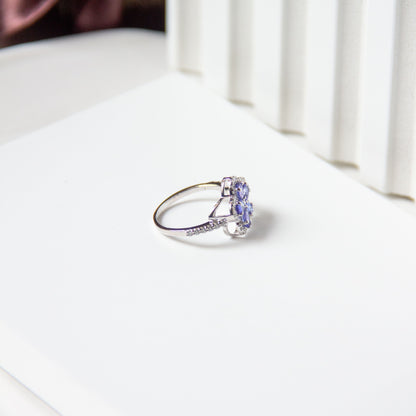 TanzBloom Natural Tanzanite Silver Ring