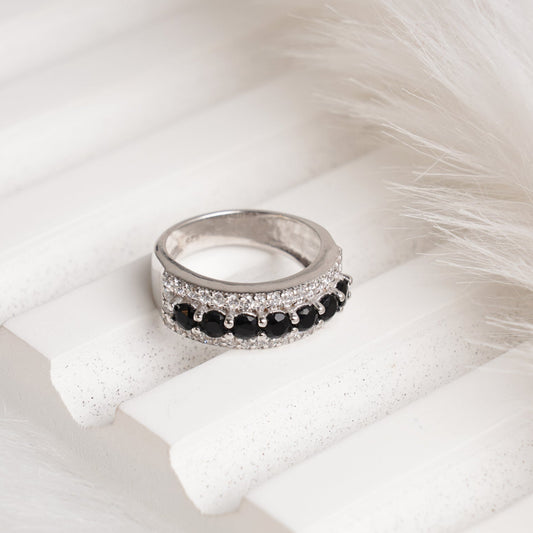 Classic Black Onyx Band Ring Everyday