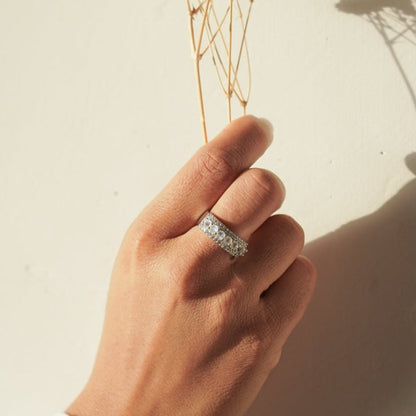 Classic White Rainbow Band Ring