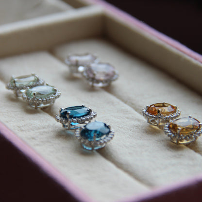 Sunlight Rose Quartz Solos Studs