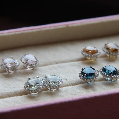 Sunlight Rose Quartz Solos Studs