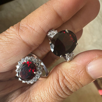 Orb of Glory Natural Garnet Ring