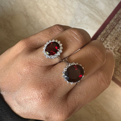 Orb of Glory Natural Garnet Ring