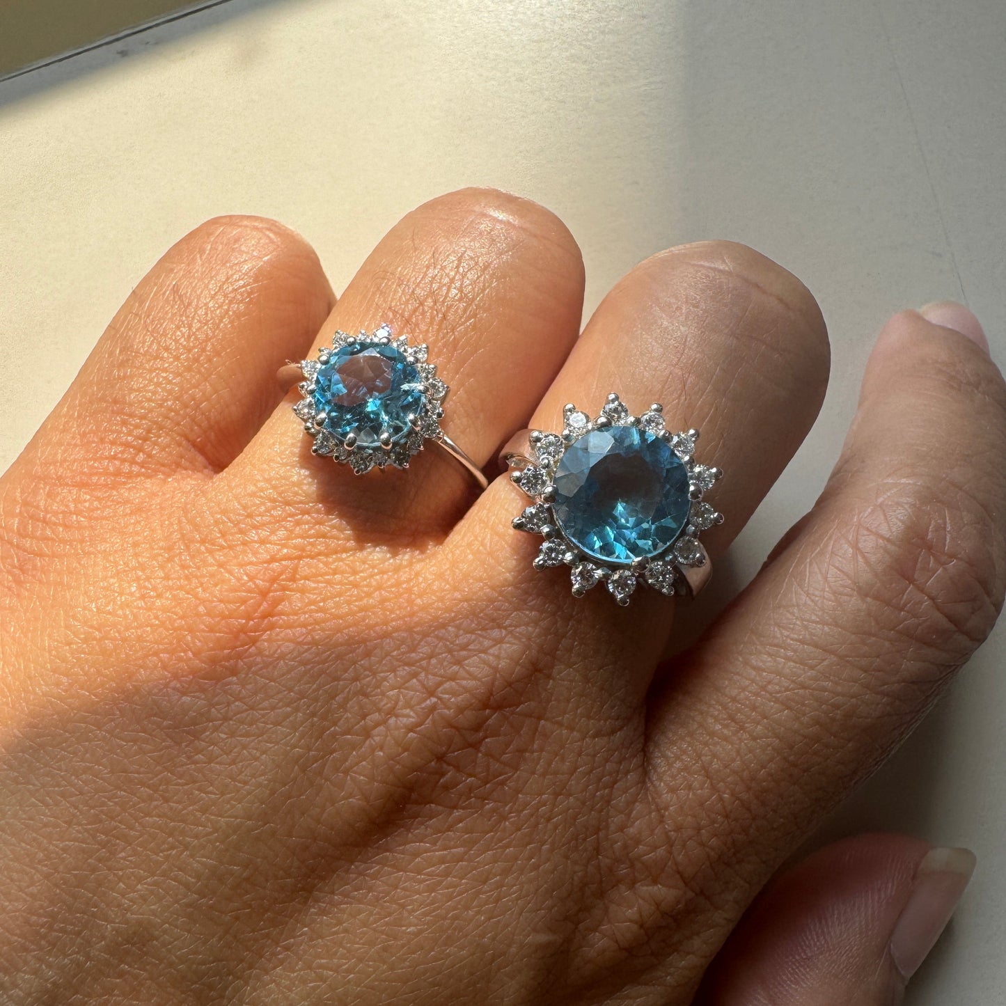 Snowa Swiss Blue Topaz Silver Ring