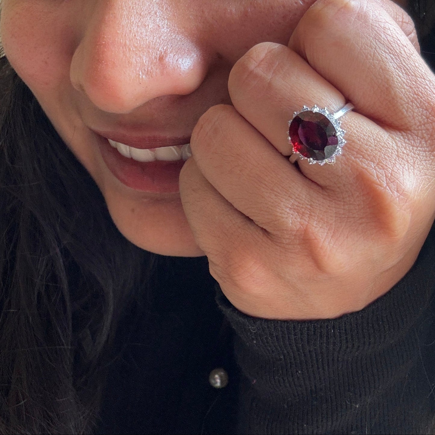 Diana Glow Natural Garnet Ring