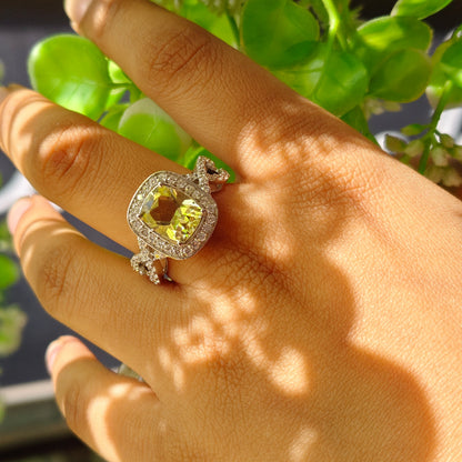 Eterna Lemon Quartz Statement Ring