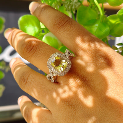 Eterna Lemon Quartz Statement Ring