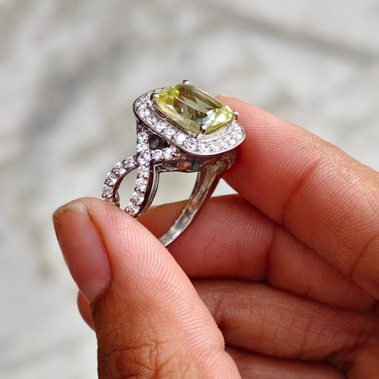 Eterna Lemon Quartz Statement Ring