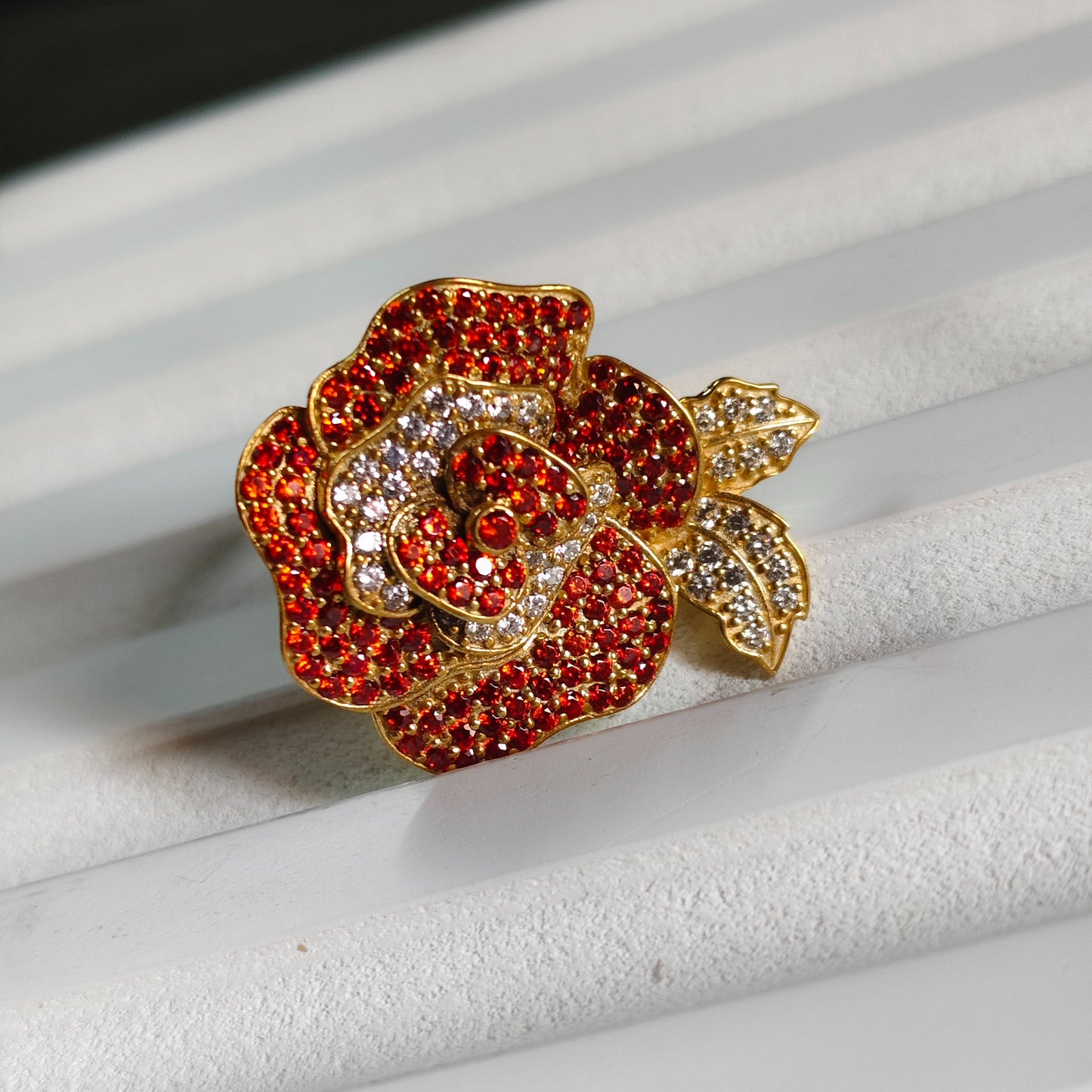 Rosella Natural Garnet Cocktail Ring