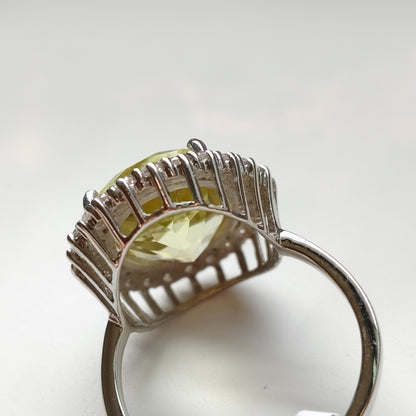 Oval Lemon Quartz Statement Ring