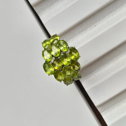 Honey Comb Peridot Ring