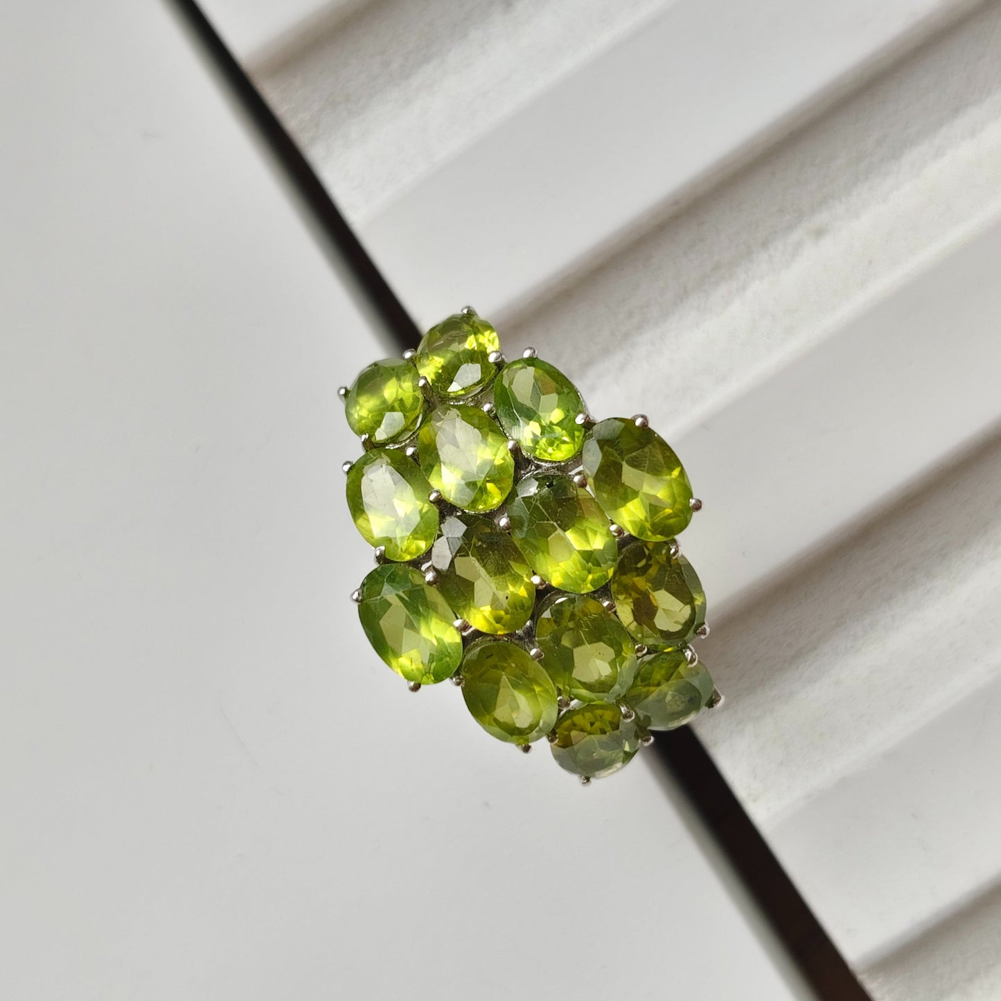 Honey Comb Peridot Ring