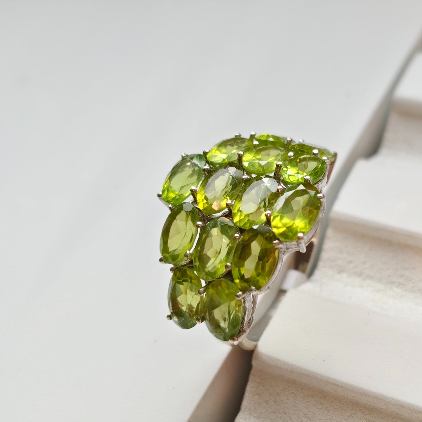 Honey Comb Peridot Ring