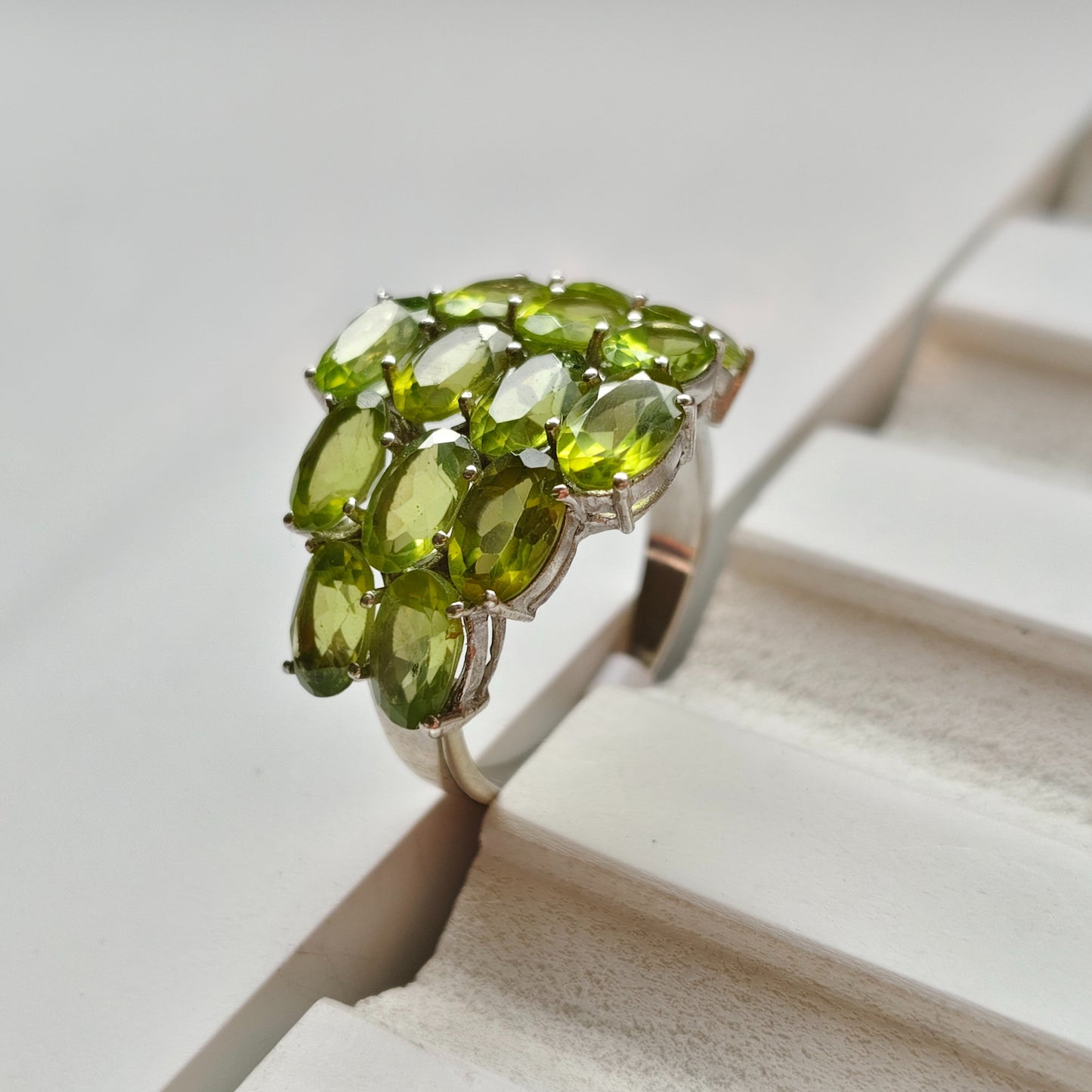 Honey Comb Peridot Ring