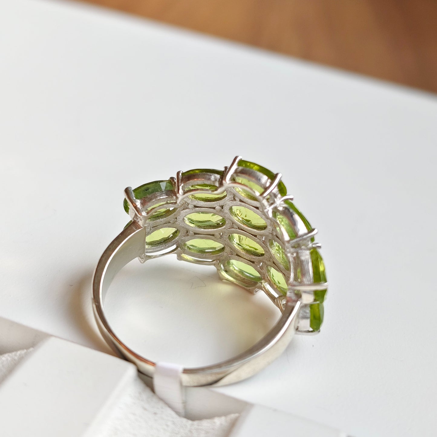Honey Comb Peridot Ring