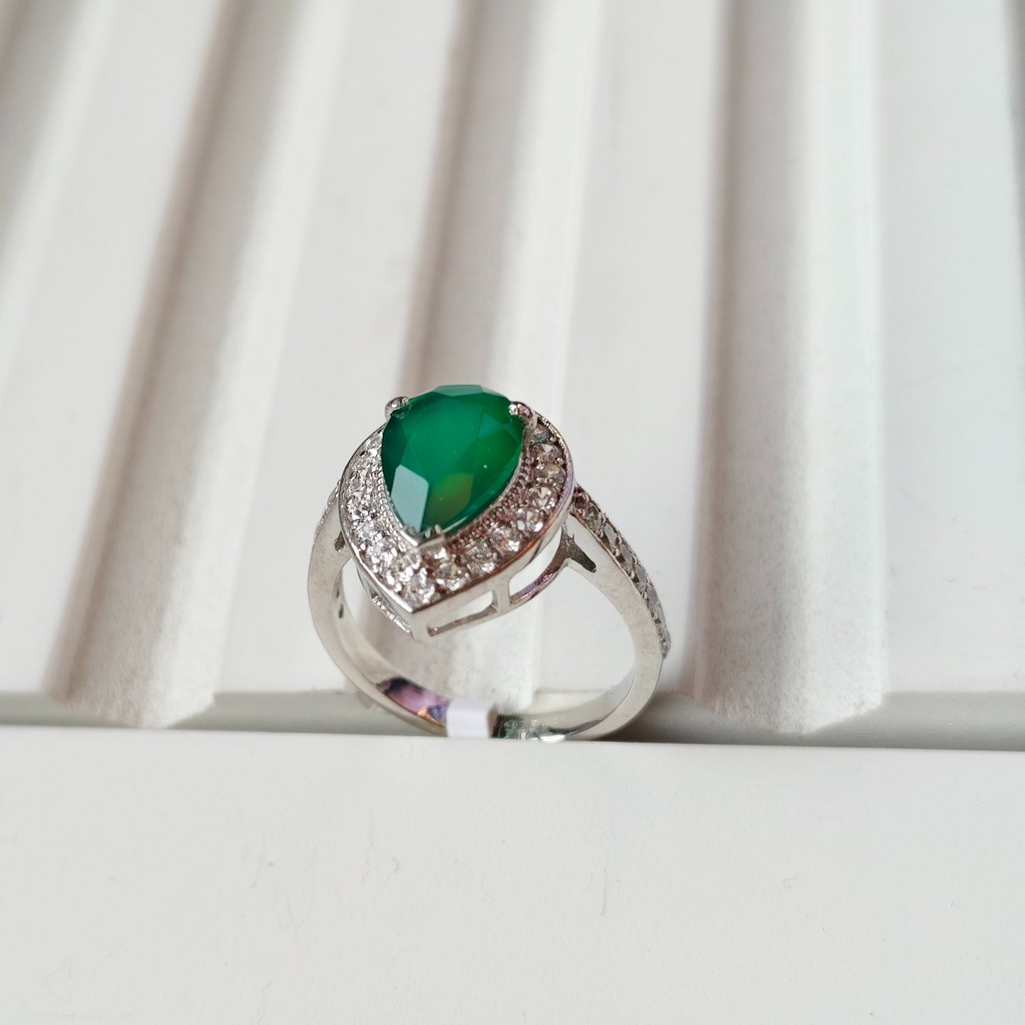 Pear of Joy Green Onyx Ring