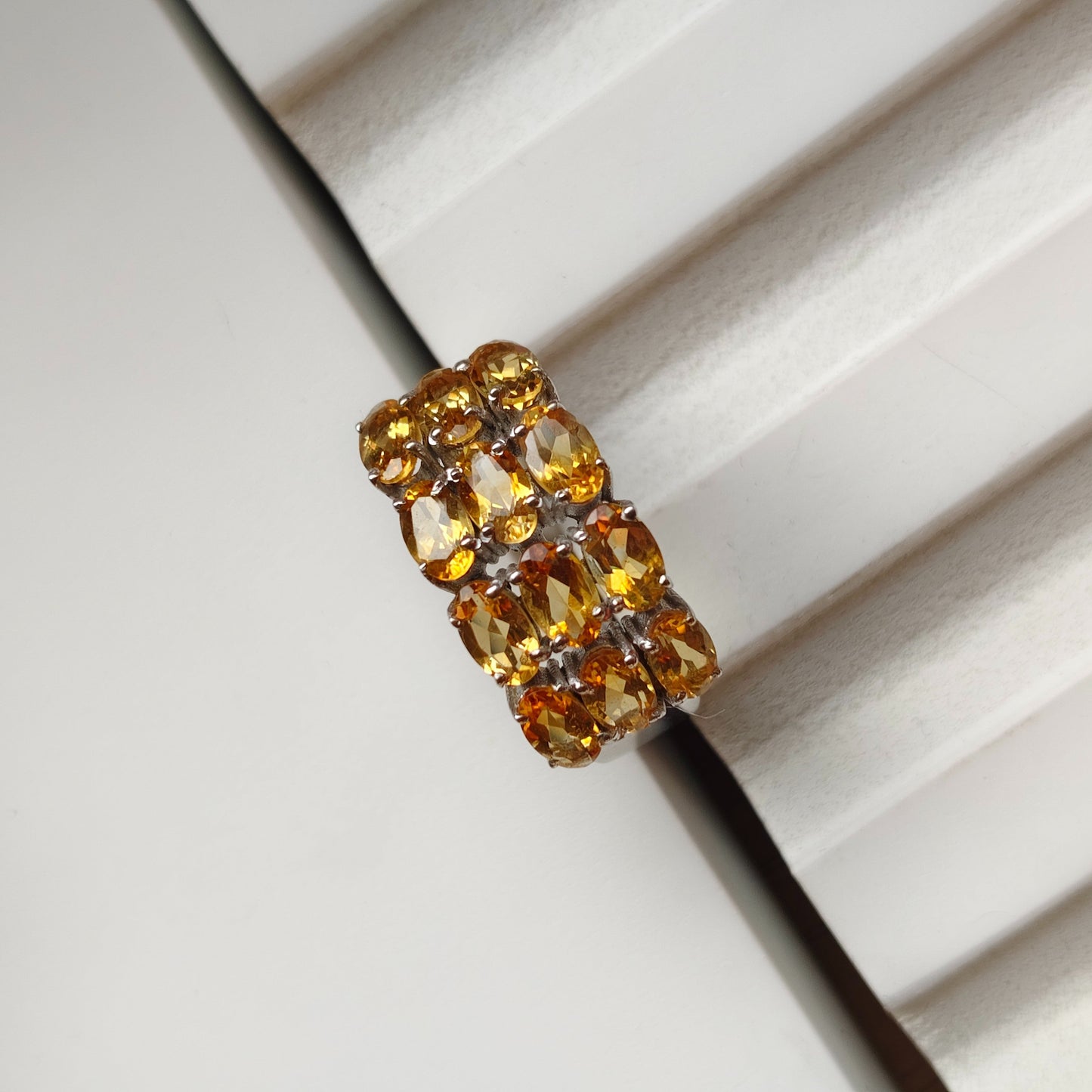 Clustered Citrine Nest Ring