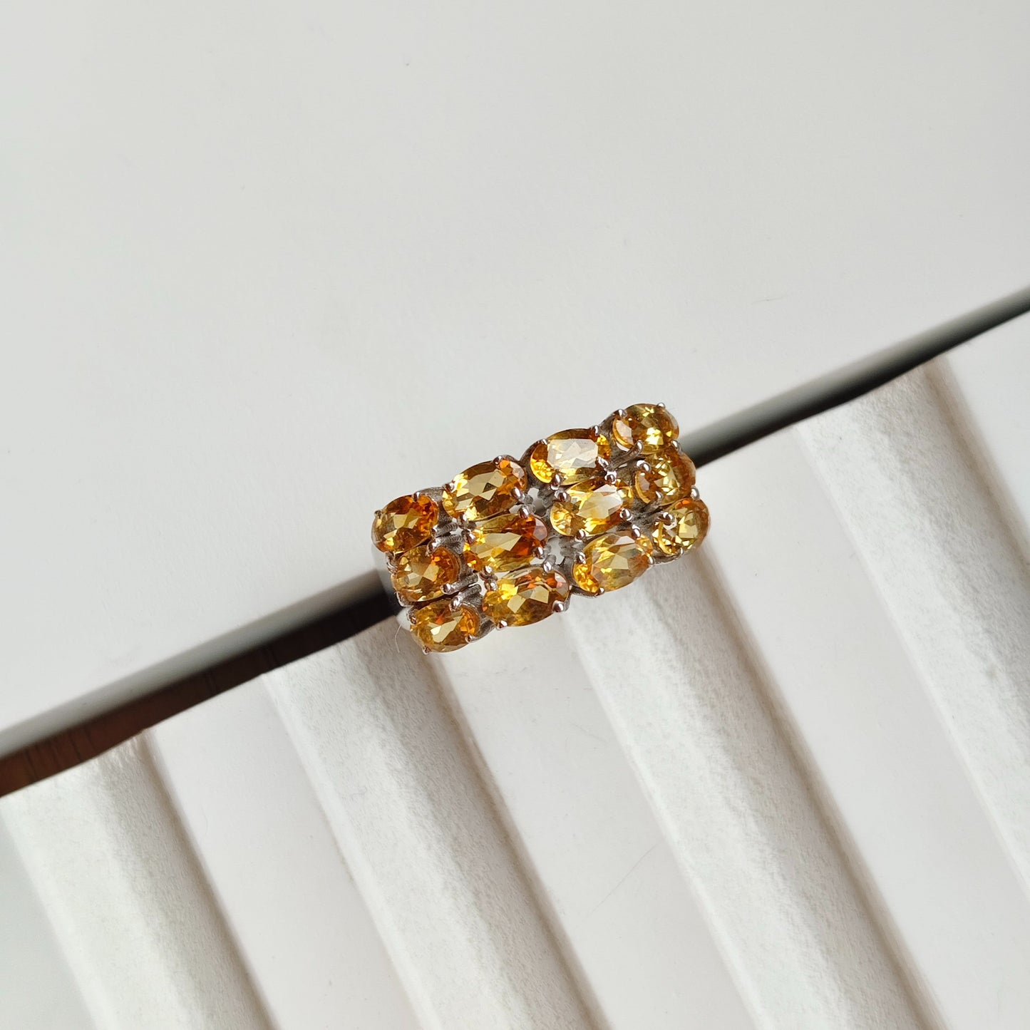 Clustered Citrine Nest Ring
