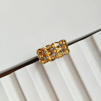 Clustered Citrine Nest Ring