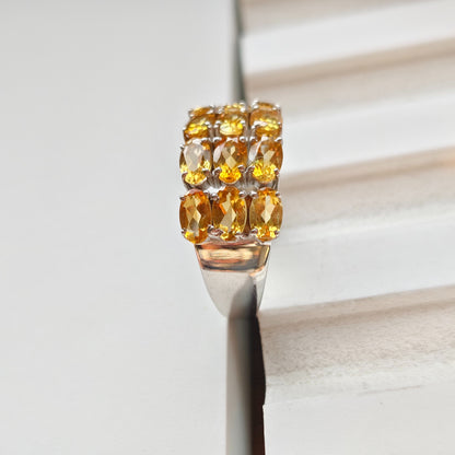 Clustered Citrine Nest Ring