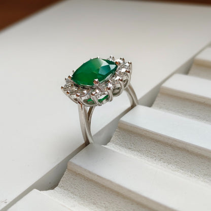 Bloom Royale Green Onyx Statement Ring