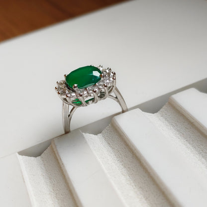 Bloom Royale Green Onyx Statement Ring