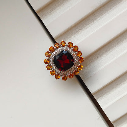 Bloom Royale Garnet Statement Ring