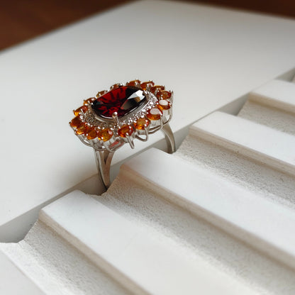 Bloom Royale Garnet Statement Ring
