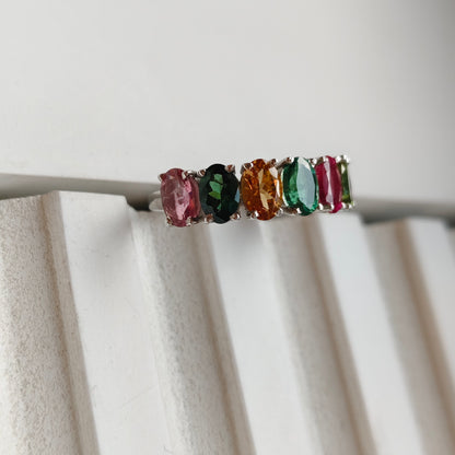 Graceful Curve Tourmaline Ring