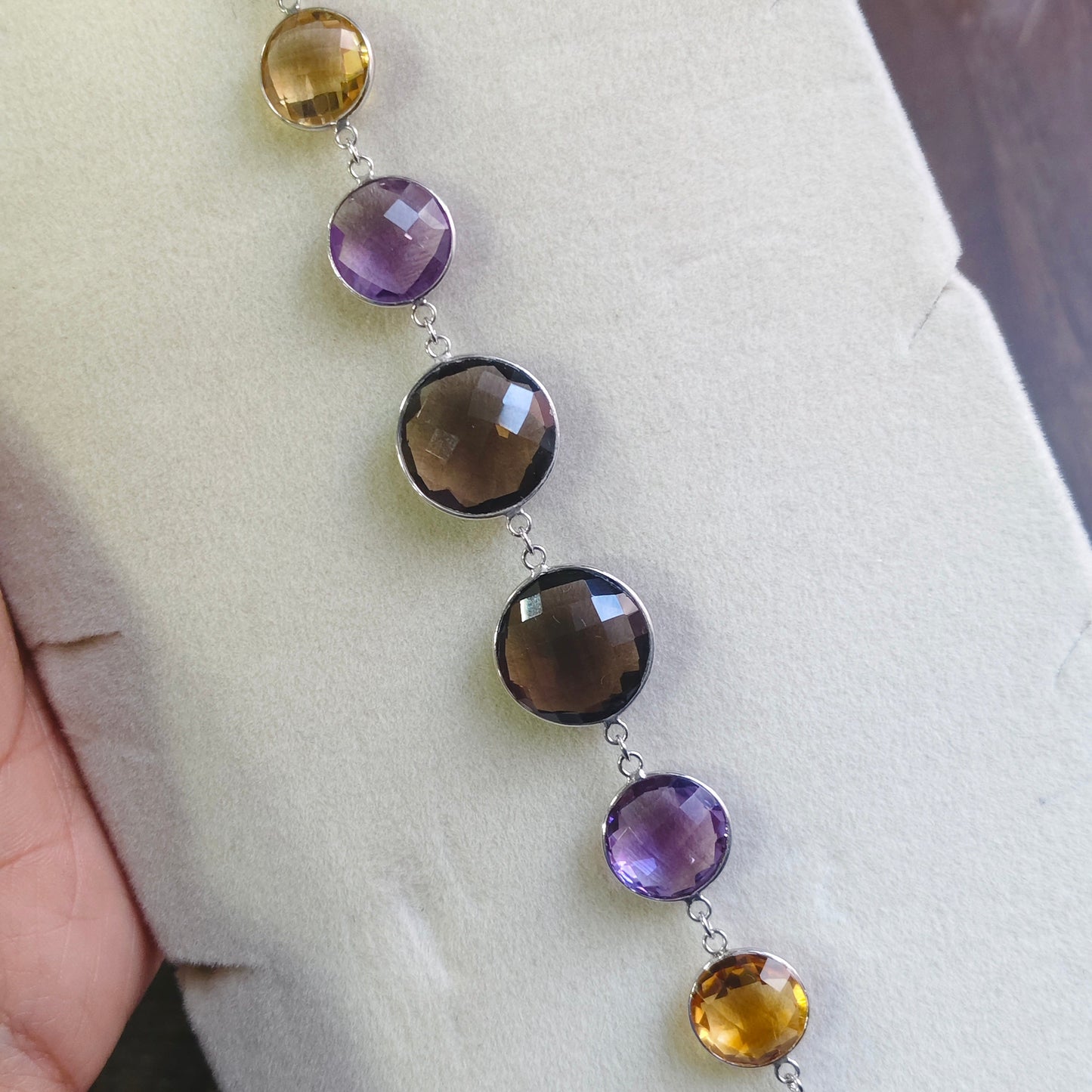 Prism Play Multi gemstone silver Bracelet