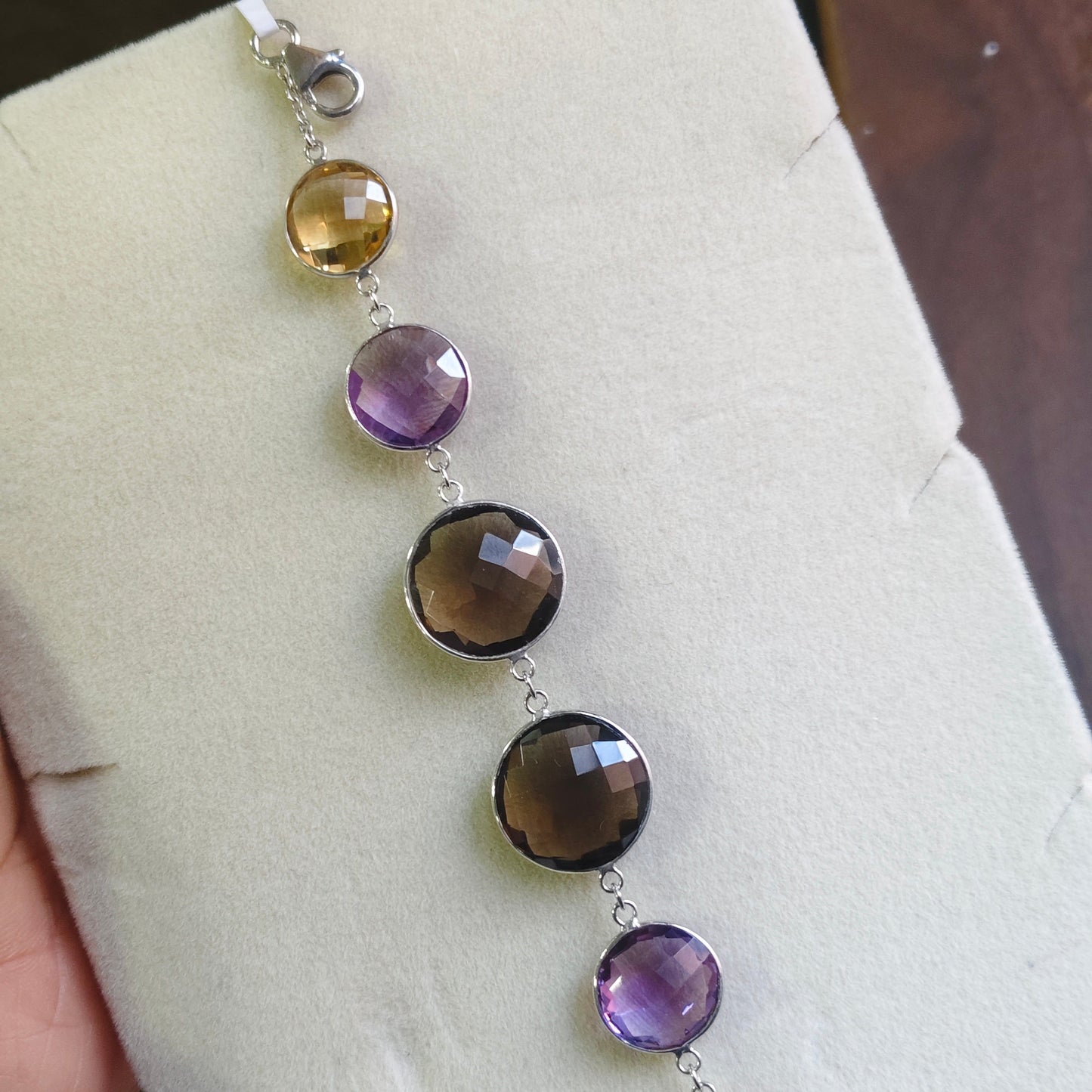 Prism Play Multi gemstone silver Bracelet