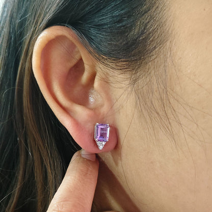 Radiant love Amethyst Studs