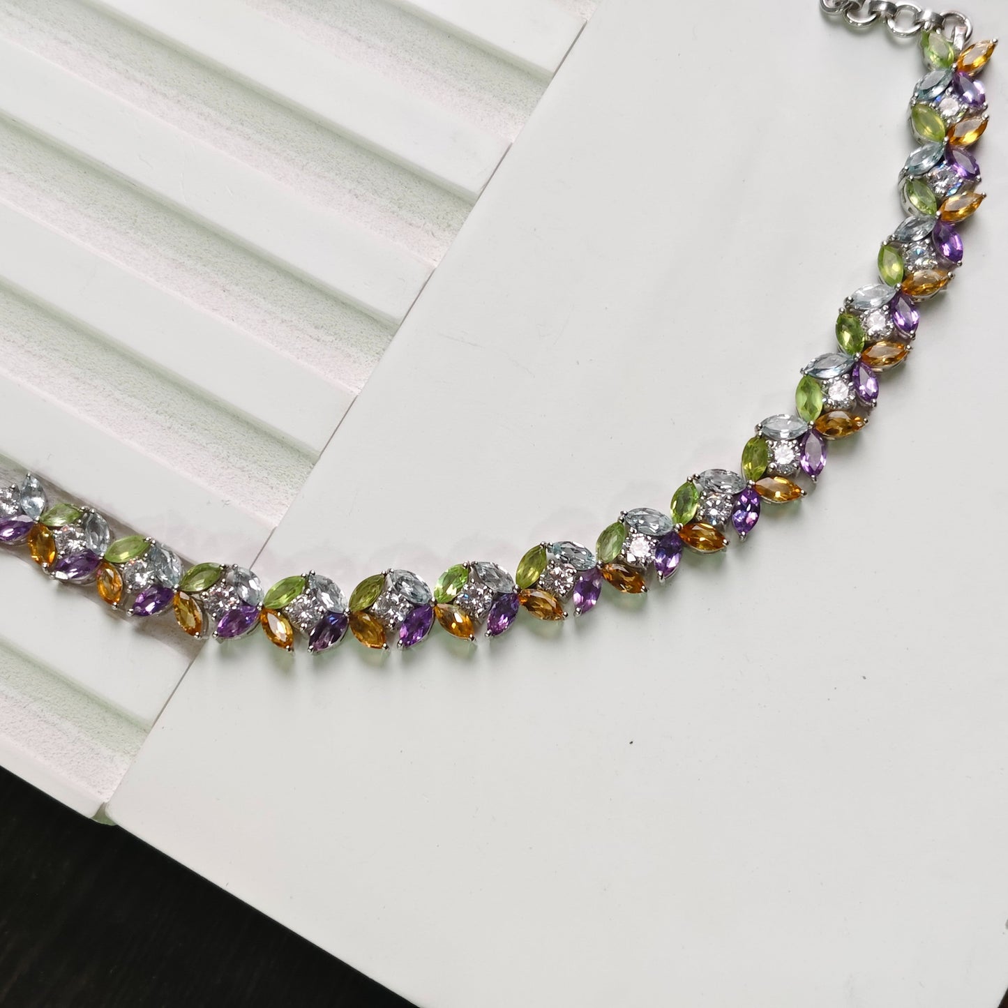 Multigemstone 925 Tennis Bracelet
