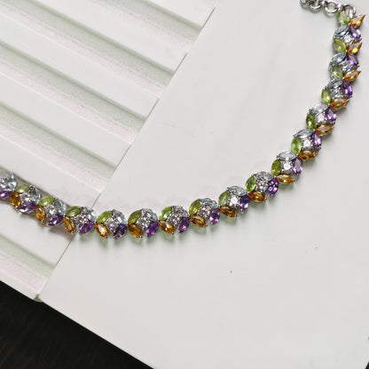 Multigemstone 925 Tennis Bracelet