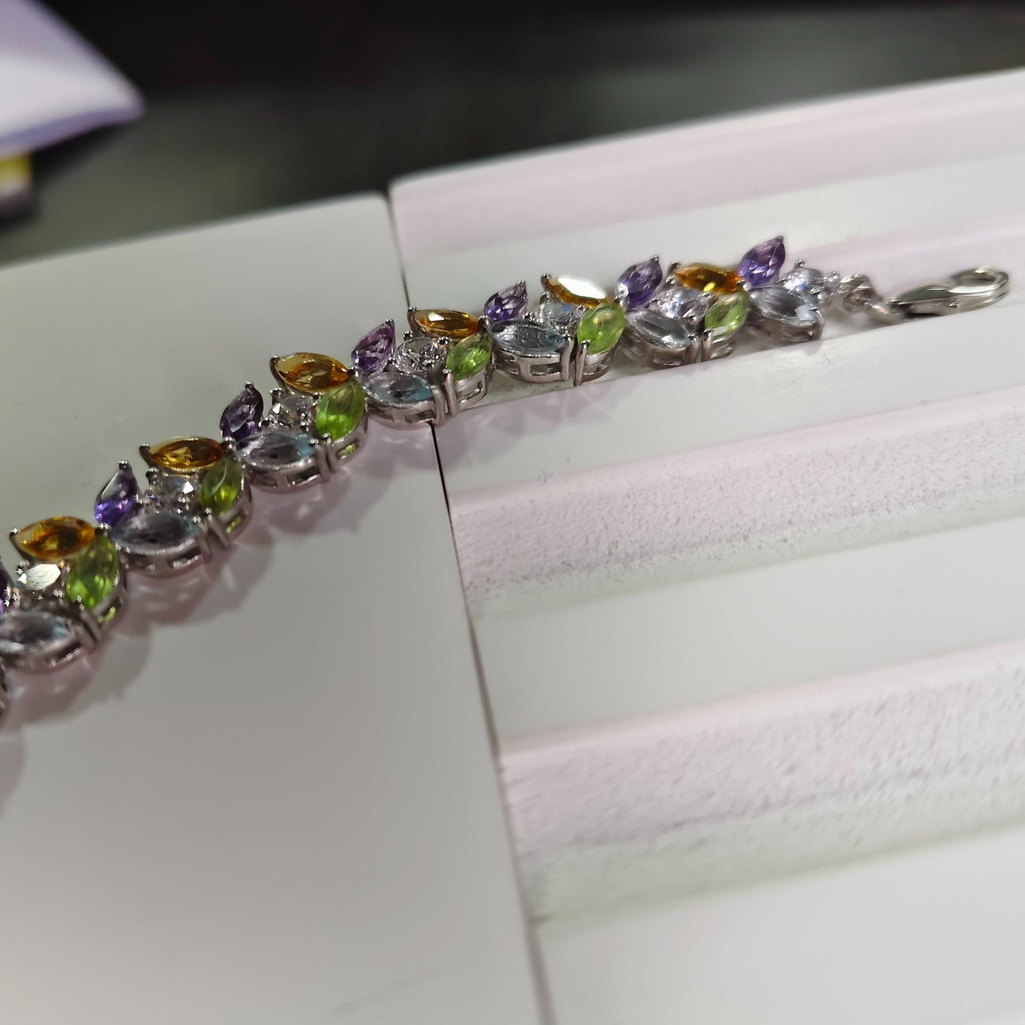 Multigemstone 925 Tennis Bracelet