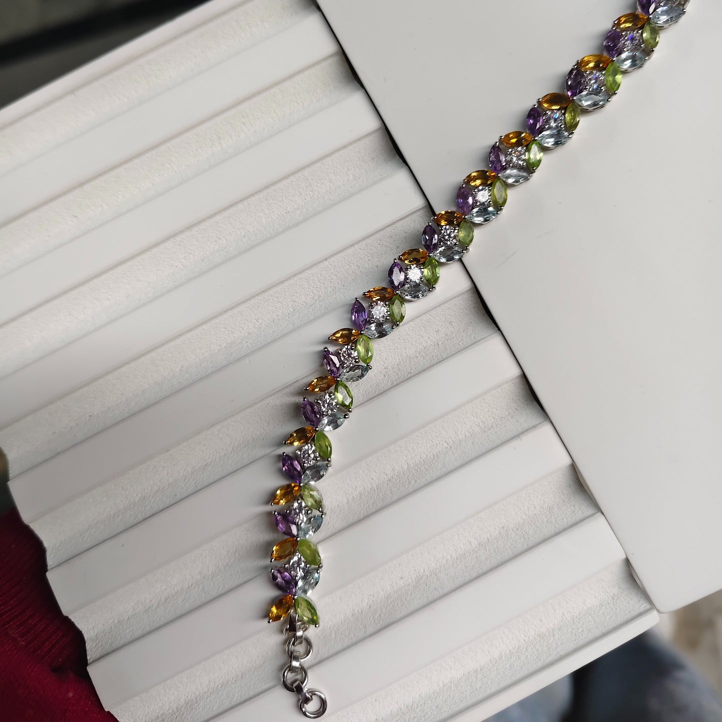 Multigemstone 925 Tennis Bracelet