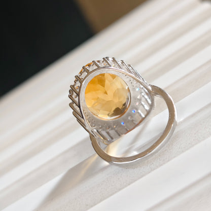 9 Carats Natural Citrine Ring