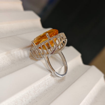 9 Carats Natural Citrine Ring
