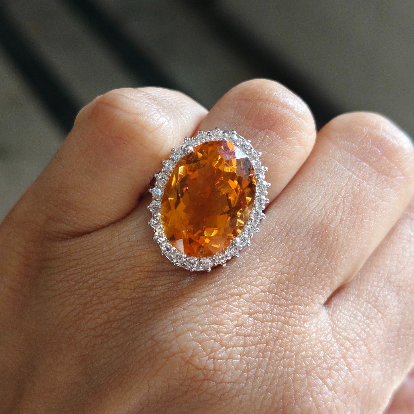 9 Carats Natural Citrine Ring