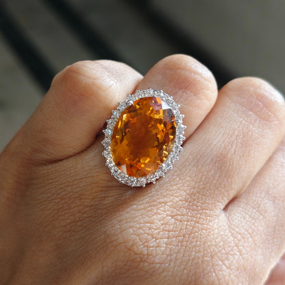 9 Carats Natural Citrine Ring