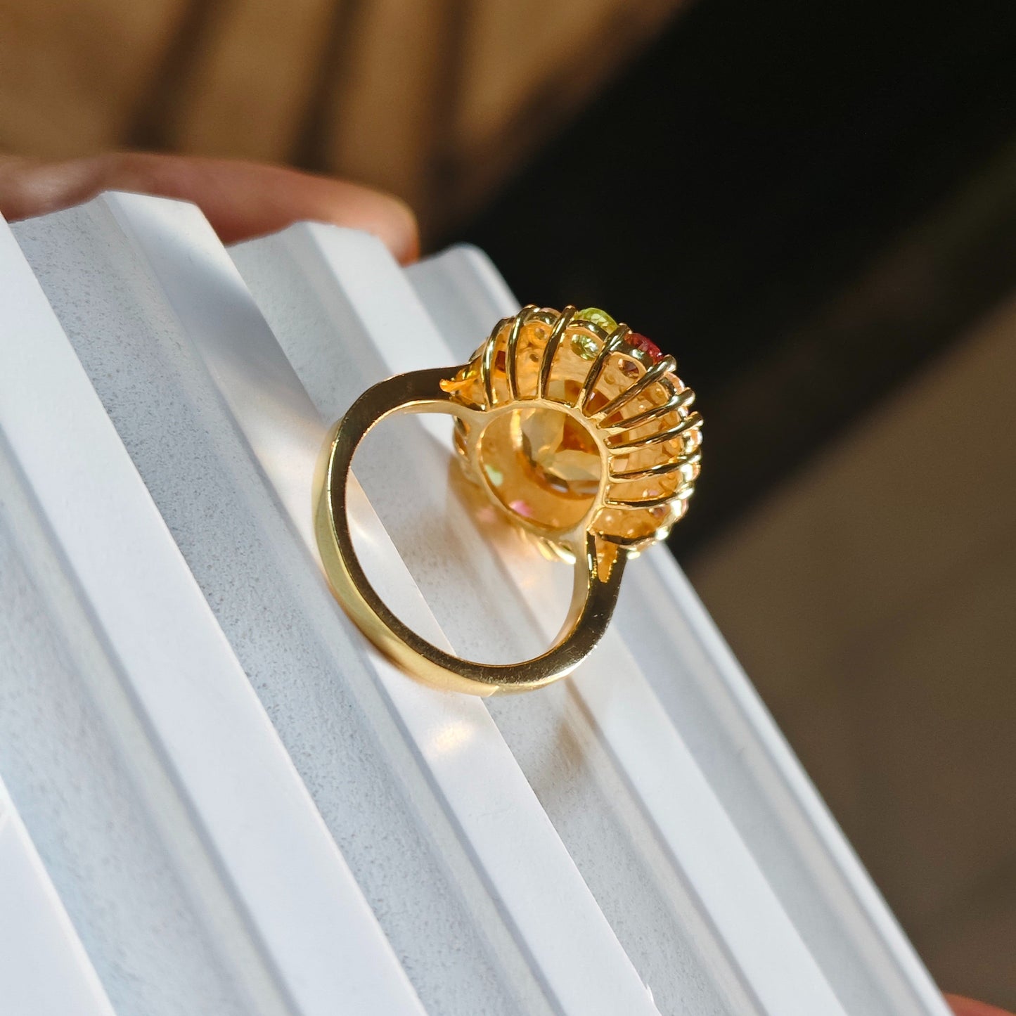 Sunburst Natural Citrine Ring