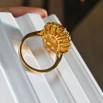 Sunburst Natural Citrine Ring
