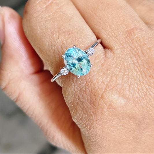Aqua Grace Natural Aquamarine Ring