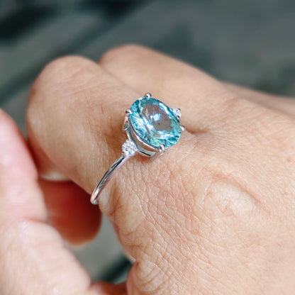 Aqua Grace Natural Aquamarine Ring