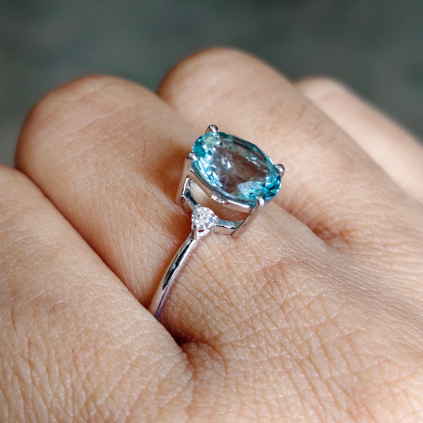 Aqua Grace Natural Aquamarine Ring
